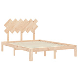 Bed Frame without Mattress Small Double Solid Wood Pine 3193696