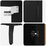 Highboard 2 pcs Black Oak Engineered Wood 3416173
