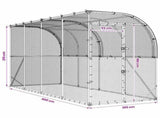 Against Wall Chicken Coop Silver 400 x 100 x 215 cm 3434706