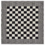 50 Piece Towel Set Black and White Cotton 136293