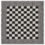 50 Piece Towel Set Black and White Cotton 136293