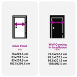 Glass Door Fretwork Black 76 x 3.5 x 201.5 cm Aluminium 42012449