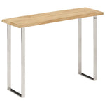 Console Table with Live Edge 105x33x76 cm Solid Wood Mango 372766