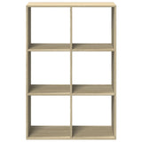 Room Divider Bookcase Sonoma Oak 69.5x29x103.5 cm Engineered Wood 858014