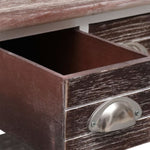 ZNTS Side Table Brown 40x40x40 cm Paulownia Wood 284067
