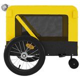 Pet Bike Trailer Yellow and Black Oxford Fabric and Iron 93938