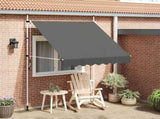 Window Awning Anthracite Polyester with PU coating and steel frame 143688