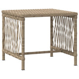 Sun Lounger Reclining 3 pcs Beige and Light Grey Poly Rattan 365435