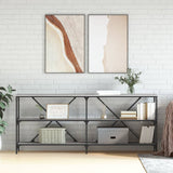 Console Table Grey Sonoma 180x30x75 cm Engineered Wood and Iron 832856