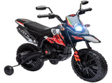 12V Aprilia Licensed Kids Motorbike with Training Wheels, Spring Suspension, LED Headlight, USB, T3398P348446