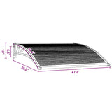 141758 Door Canopy 120x100 cm PC