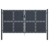 144527 Garden Gate Steel 300x175 cm Anthracite