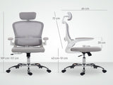 Mesh Back Office Chair, with Lumbar Support - Grey T3398P425008