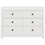 Side Cabinet White 100x40x72 cm Solid Wood Pine 821765