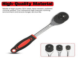 216 PCS Socket Set 1/4 3/8 1/2" Spanner Drive Ratchet Wrench Mechanic Tool Kit 93790399