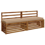 2-Piece Bench Cushions SOEST 2 pcs 100% Polyester Sand 950075