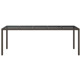 Garden Table Brown 250 x 100 x 75 cm Poly Rattan 362553