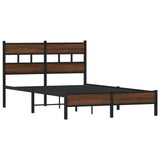 Bed Frame without Mattress Brown Oak 120x190 cm Small Double Engineered Wood 4017305
