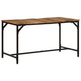 Dining Table 140x70x75 cm Solid Wood Rough Mango 373604