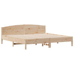 ZNTS Bookcase Bed without Mattress 200x200cm Solid Wood Pine 3323092