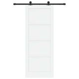 Sliding Door ORKDAL 83 x 211 cm Engineered Wood White and Black 3450078