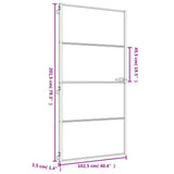 Interior Door Slim Golden 102,5x201,5 cm Tempered Glass and Aluminium 155135