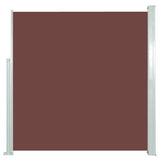 Patio Retractable Side Awning 140x300 cm Brown 317879