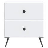 Bedside Cabinet 2 pcs White 43 x 34.5 x 47.5 cm Engineered Wood 895446