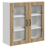 Wall Glass Cabinet LUCCA Artisan Oak 80 x 31 x 80 cm 885074