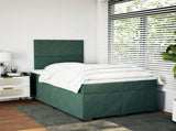 Box Spring Bed with Mattress Dark Green 120x190 cm Small Double Velvet 3290855