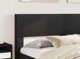 Bed Frame with Storage and Headboard Black 135 x 190 cm 3414220