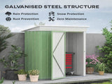 Metal Garden Shed, Outdoor Lean-to Shed for Tool Motor Bike, with Adjustable Shelf, Lock, Gloves, T3398P323861