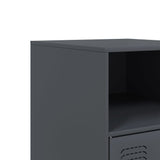 ZNTS Bedside Cabinets 2pcs Anthracite 34.5x39x62 cm Steel 841768