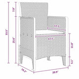 Garden Dining Set 5 pcs Brown Polypropylene 3378539