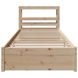Bed Frame with Headboard without Mattress 75x190 cm Small Single 3305979