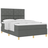 Box Spring Bed with Headboard Dark grey 160 x 200 cm Fabric 3339708