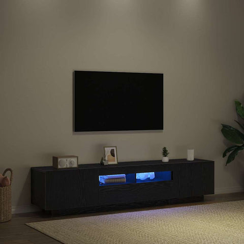 TV Cabinet 2 pcs Black 180 x 35 x 40 cm Engineered wood 3333062