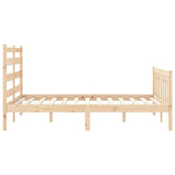 Bed Frame without Mattress Small Double Solid Wood Pine 3192006
