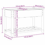 Garden Planter Beige 115 x 59 x 76.5 cm Solid fir wood 42006567
