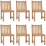 7 Piece Garden Dining Set 140x80 cm Solid Teak Wood 3059930