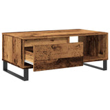 ZNTS Coffee Table Old Wood 90x50x36.5 cm Engineered Wood 857338