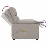 Massage Chair Taupe Fabric 289680