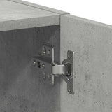 Washing Machine Cabinet Concrete Grey 64x24x190 cm Engineered Wood 859130