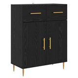Highboard Black Oak 69.5 x 34 x 180 cm Engineered Wood 3416125