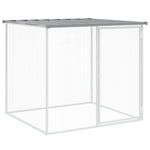 Chicken Cage with Roof Light Grey 103x98x90 cm Galvanised Steel 172338