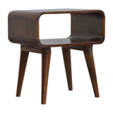 Curved Open Chestnut Bedside IN890