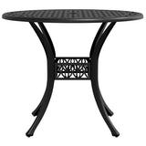 Garden Table Black 90x75 cm Cast Aluminium 4002808
