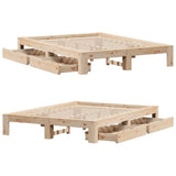 Bed Frame without Mattress 140x190 cm Solid Wood Pine 3309011