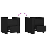 Bedside Cabinet Black 45x50x50 cm Engineered Wood 848284