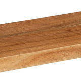3 Piece Wall Cube Shelf Set Soild Acacia Wood 328262